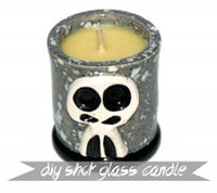 Handmade Father's Day GIft Idea - DIY Skully Shot Glass Candle