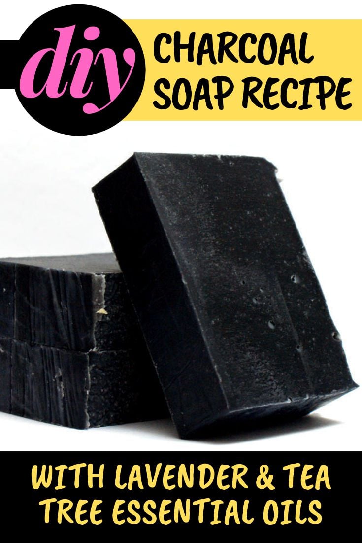 Lavender & Tea Tree Soap Recipe with Activated Charcoal for Acne