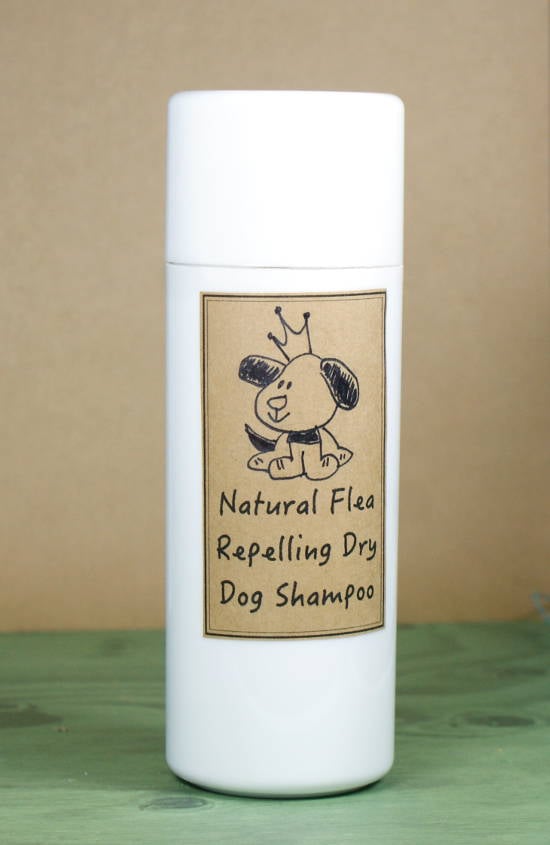 Natural Flea Repelling Dry Dog Shampoo Recipe