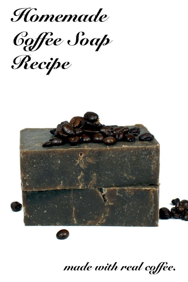 Homemade Coffee Soap Recipe made using real coffee