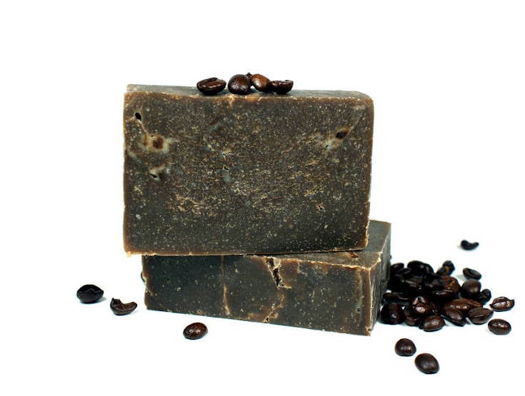 Homemade Coffee Soap Recipe made using real coffee