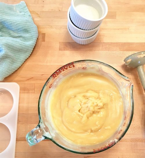 This yogurt & banana soap recipe with organic flax seed oil is formulated especially for dry skin. It's made using real banana powder, yogurt powder and organic flax seed oil. Crafted using the cold process soapmaking method, my yogurt & banana soap recipe yields a high conditioning / low cleansing soap bar.