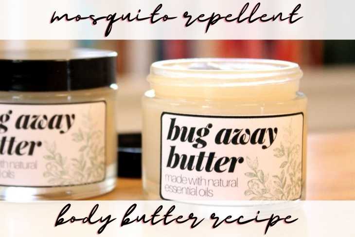 Don't let bugs ruin your summer fun! Repel mosquitoes and deer ticks with this non-greasy mosquito repellent body butter recipe made with natural essential oils! This insect repellent body butter is crafted with a blend of natural essential oils including lemon eucalyptus essential oil which has been shown to not only repel biting insects, but deer ticks as well.