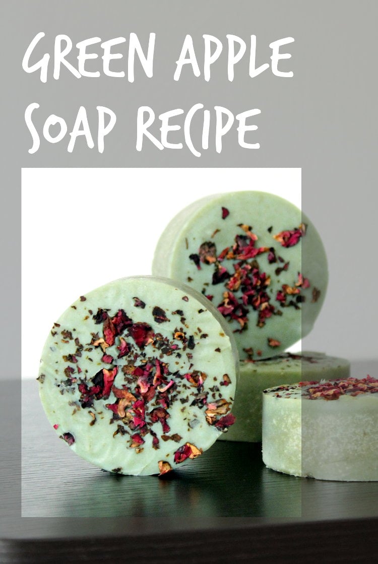 Learn how to make this homemade green apple soap recipe! Crafted using the cold process soapmaking method, this green apple soap recipe is made using real apple powder rich in alpha-hydroxy acids that can help to improve skin texture. In addition to rejuvenating skin and promoting skin elasticity, apple powder also has moisturizing properties that make it suitable for even dry or mature skin.