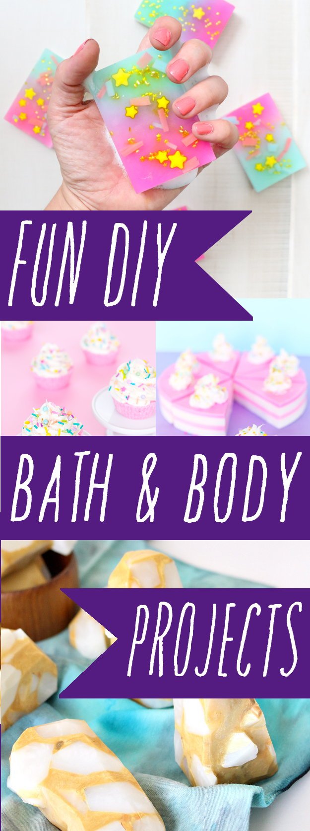 Ten super fun DIY bath & body projects you can create this weekend! Homemade soaps, bath bombs, scrubs and body balms to get you in the creative spirit!