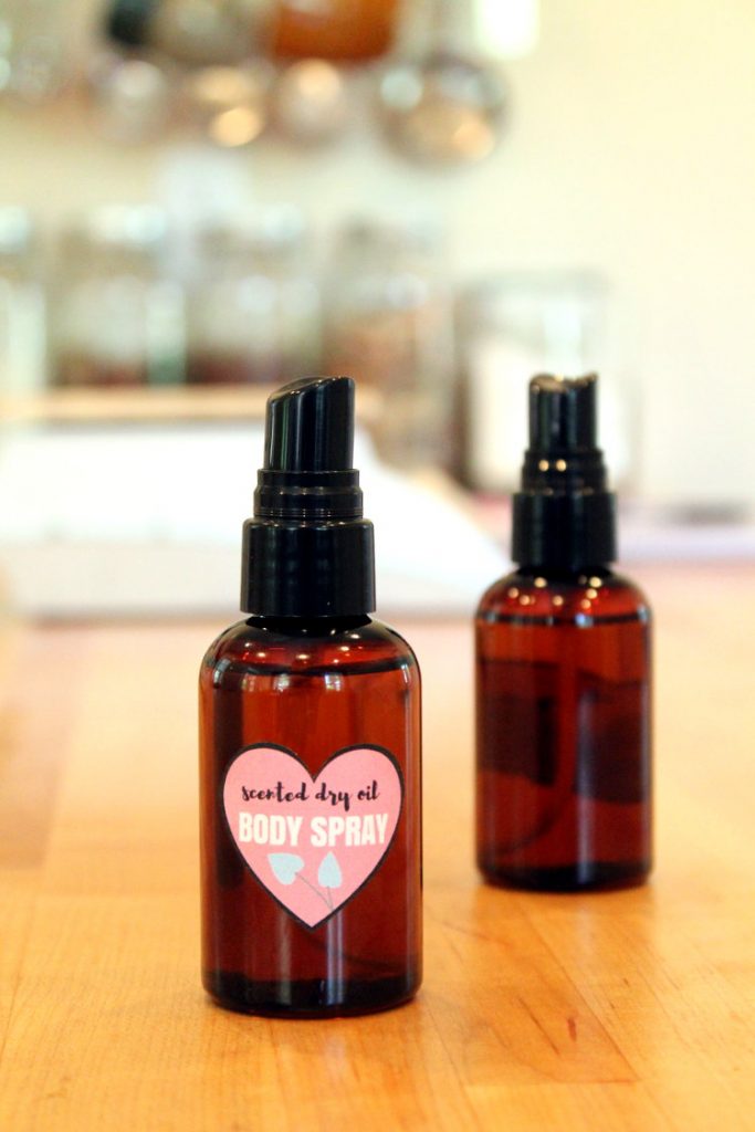 diy dry oil body spray for dry skin free printable labels