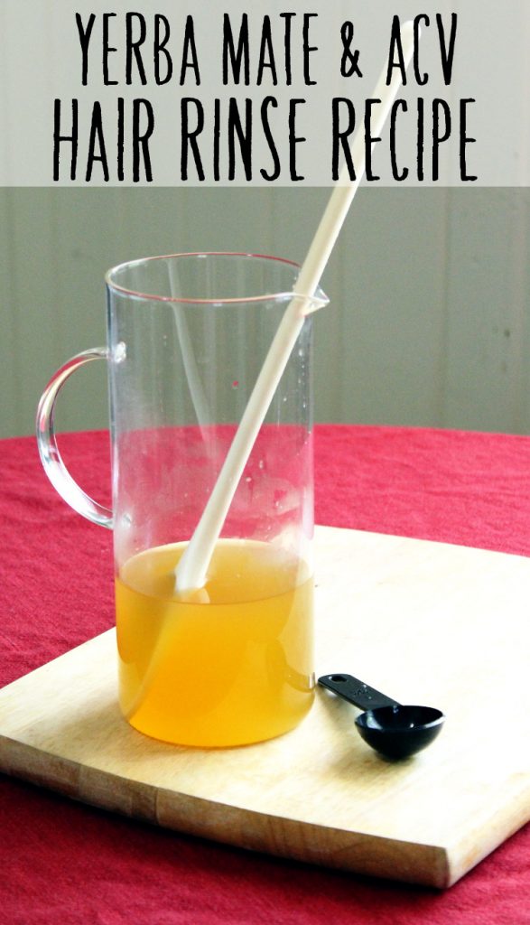 Apple Cider Vinegar Hair Rinse Recipe for Shiny Hair with Yerba Mate