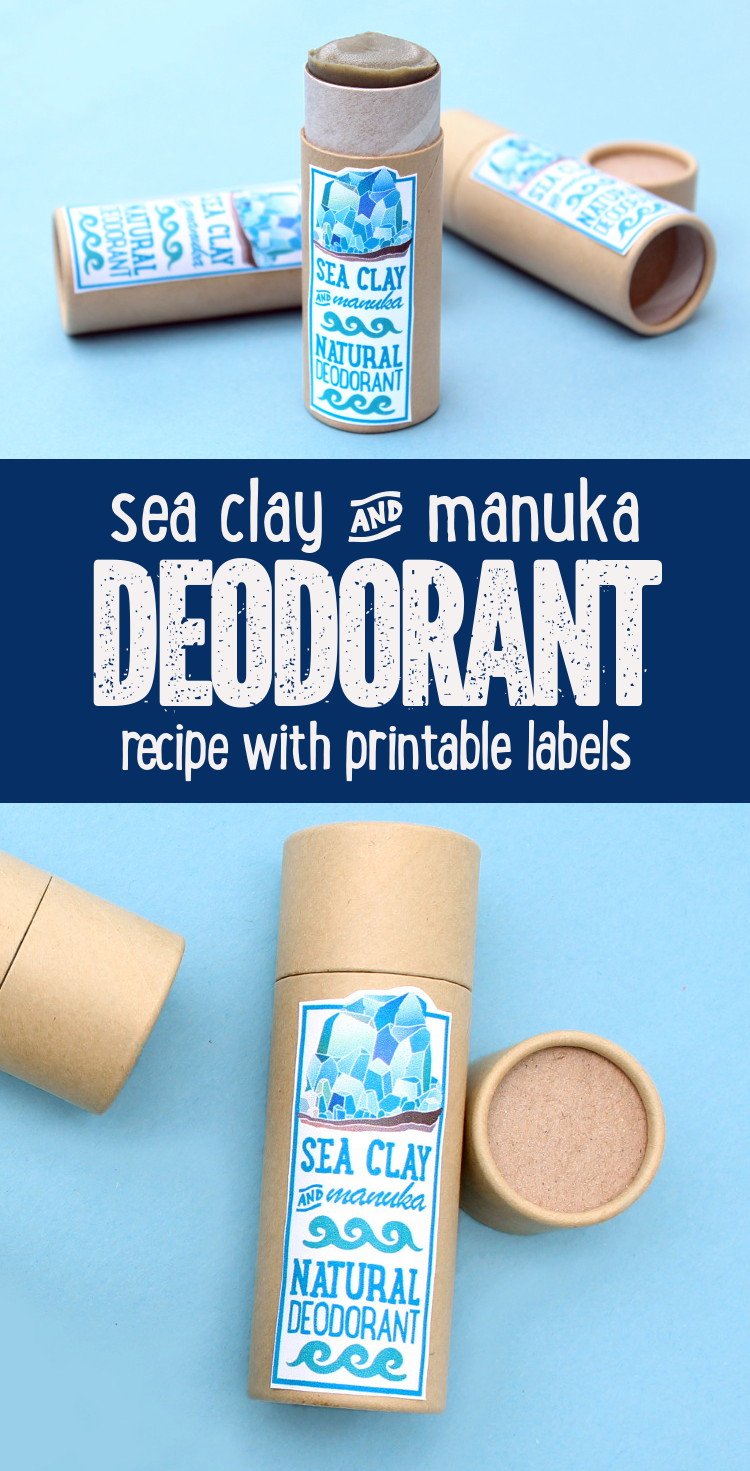 Manuka Oil Deodorant Recipe with Sea Clay! This manuka oil deodorant recipe is a great choice for anyone wanting to switch to a natural, non-irritating deodorant. Made with antifungal and antibacterial manuka essential oil as well as detoxifying, mineral rich sea clay, this natural manuka oil deodorant recipe fights body odor without synthetic or toxic ingredients and offers a fresh, uni-sex scent perfect for summer.
