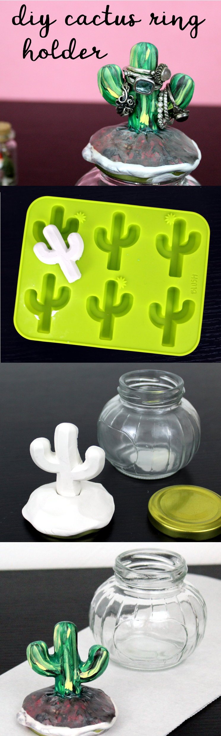 How to Make a Clay Cactus Ring Holder