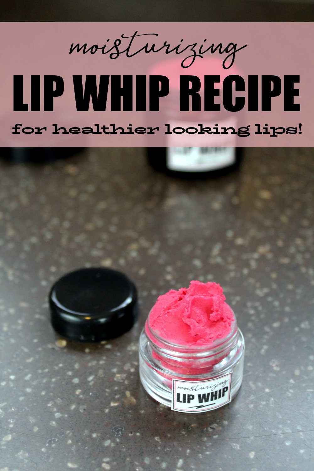 Tinted Moisture Lip Whip Recipe for Nourished Healthier Looking Lips! If your long lasting lipsticks are drying out your lips, give them a break already! My tinted moisture lip whip recipe smoothes, protects and nourishes lips on the days you don't need a long lasting lipstick. So lips not only feel great, they look smoother and healthier reducing your chance of chapped lips from overuse of long wear lipsticks.