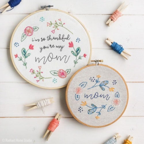 Mom Week: Make an Embroidered Journal for Mom - Design Improvised