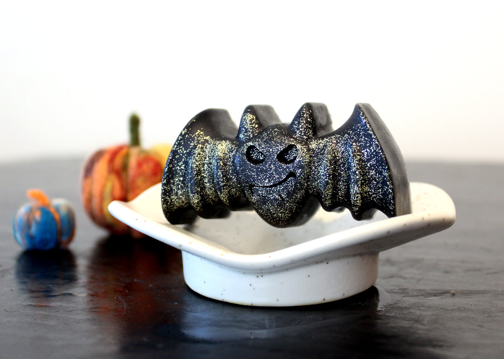 DIY Halloween Bat Soap Recipe with Biodegradable EcoFriendly Glitter