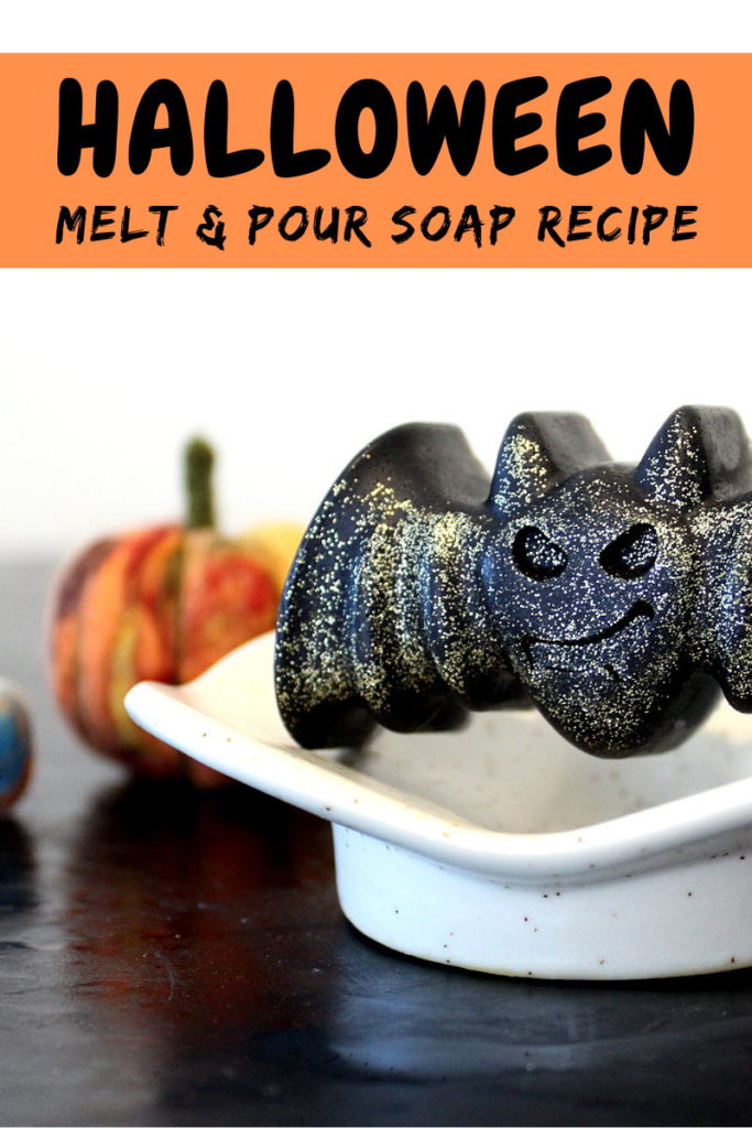 DIY Halloween Bat Soap Recipe with Biodegradable EcoFriendly Glitter