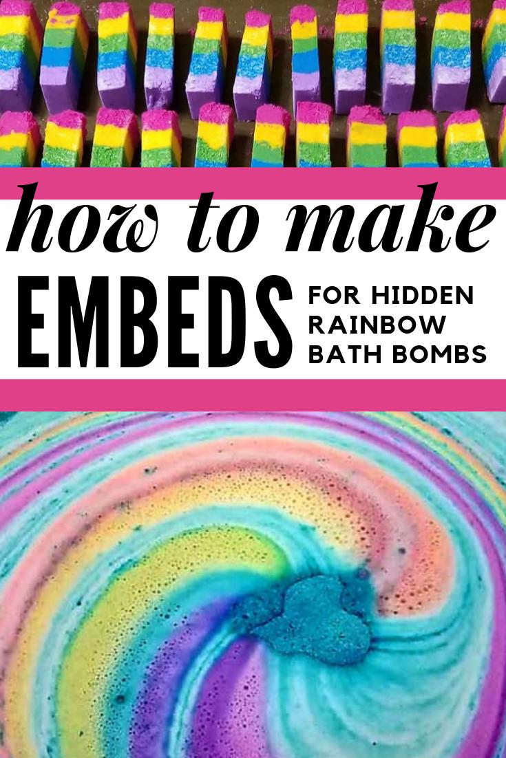 How to Make Rainbow Bar Embeds for Hidden Rainbow Bath Bombs