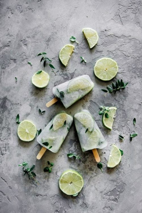 Boozy Popsicles with Edible Lilac Flowers: Gin and Tonic Popsicles Recipe