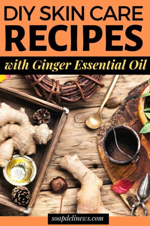 Ginger oil skin care recipes for natural beauty. Ginger essential oil offers a number of natural skin care and beauty benefits when used as an ingredient in your skin care formulations. Learn about all the ginger essential oil benefits for your skin! Plus discover a collection of my favorite natural skin care recipes made using ginger essential oil.