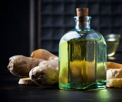 Uses for ginger essential oil. You can also use ginger essential oil for skin in natural skin care recipes. It’s antimicrobial, anti-inflammatory, and full of antioxidants to combat the signs of aging. These benefits of ginger essential oil make this one of my favorite essential oils for natural skin care. Ginger oil for hair can also boost hair growth and control flakes from dandruff.