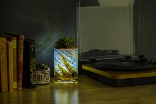 Gift Guide for Gardeners. Gardening isn't just a hobby, it's a way of life. So if you have a gardener in your life, be prepared to spoil them silly! This gardener's gift is filled with handcrafted planters, unique garden markers, seed collections, planter kits and other tools of the trade. There are even live plants! There's just so much to discover, you might even find something for yourself like this LED Self Watering Art Glass Planter from Apricot Mint on Etsy.