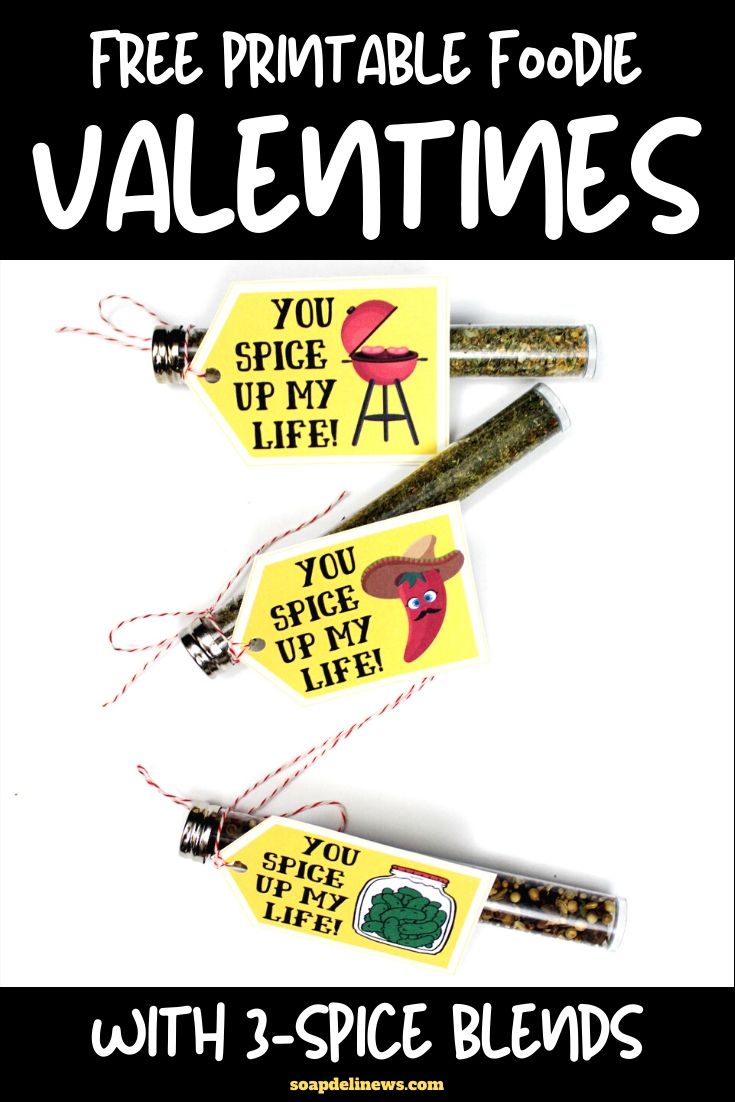 DIY Valentine's Day Gifts for Him with Printable Valentines (for Foodies)