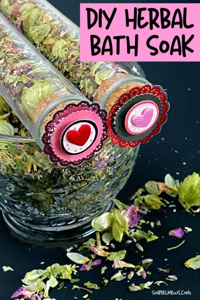 Herbal Bath Soak DIY for Valentine's Day Gifts, Mother's Day or Weddings
