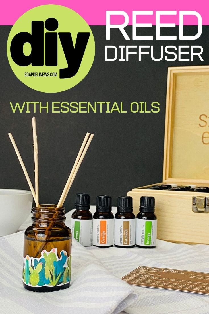 DIY Reed Diffuser with Essential Oils for natural nontoxic home fragrances