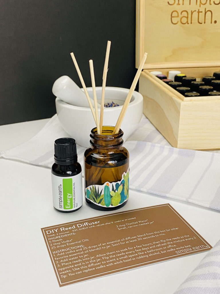 DIY Reed Diffuser with Essential Oils for natural nontoxic home fragrances