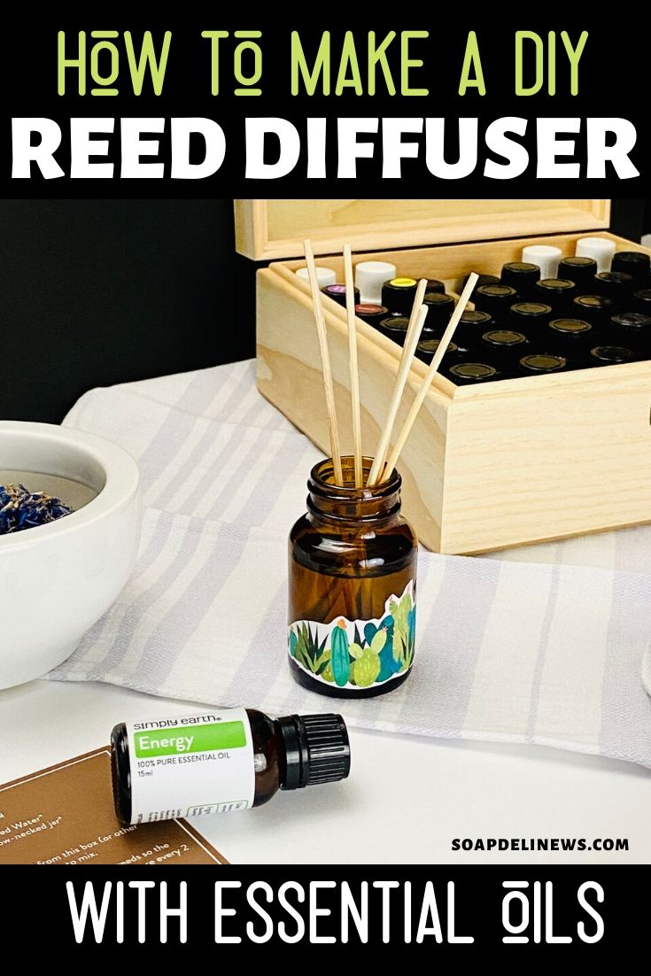 DIY Reed Diffuser with Essential Oils for natural nontoxic home fragrances