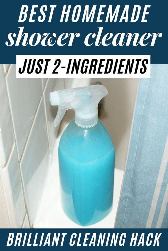 Homemade Shower Cleaner Recipe with Dawn and Vinegar Cleaning Hack