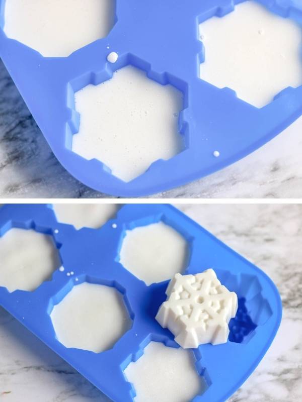 snowflake soap molds for easy melt and pour winter soap recipe