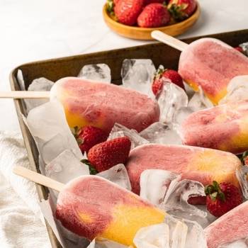 mango strawberry fruit popsicles
