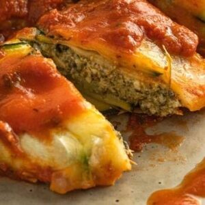 Zucchini Ravioli Recipe with Spinach Ricotta Filling: Low Carb Dinner Idea