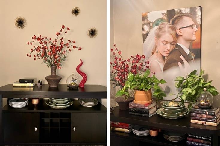 how to decorate with photo canvas prints